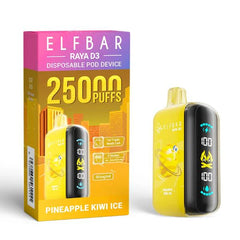 Elfbar Raya D3 Disposable Vape 25000 Puffs - Pineapple Kiwi Ice