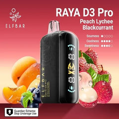 30K Peach Lychee Blackcurrant D3 Pro by Elfbar disposables
